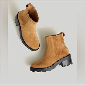 NWOB Madewell Sz 6 The Gwenda Platform Ankle Boot in Toffee Suede $198